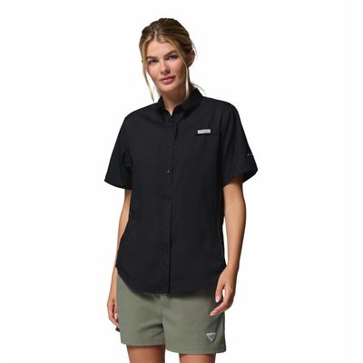 Blusa Para Mujer Manga Corta PFG Tamiami™ II Negra Vestuario