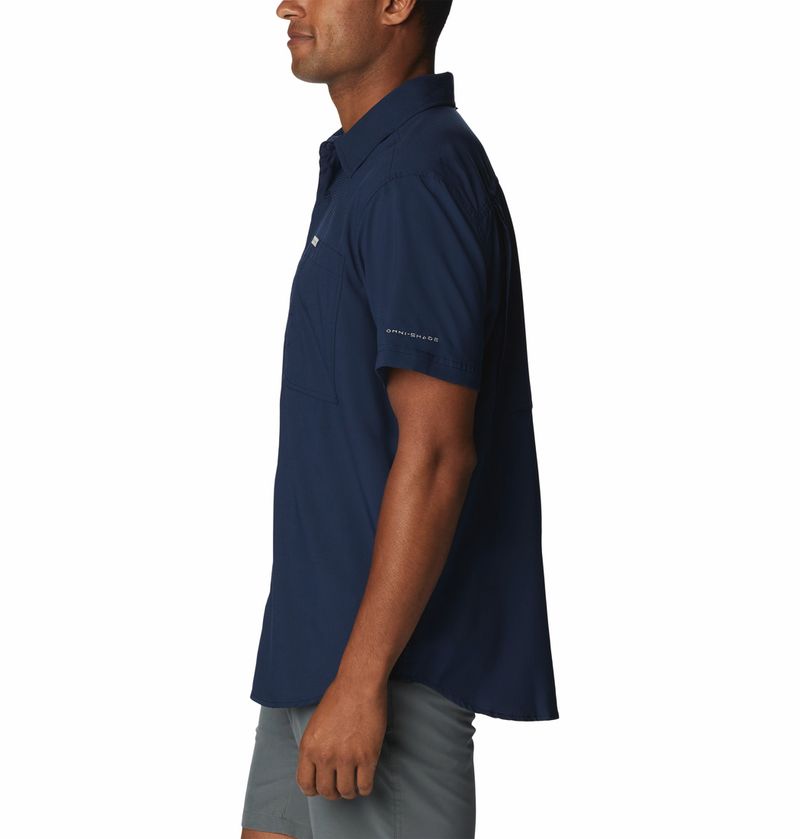 Camisa-Para-Hombre-Manga-Corta-Silver-Ridge™-Utility-Azul-Columbia