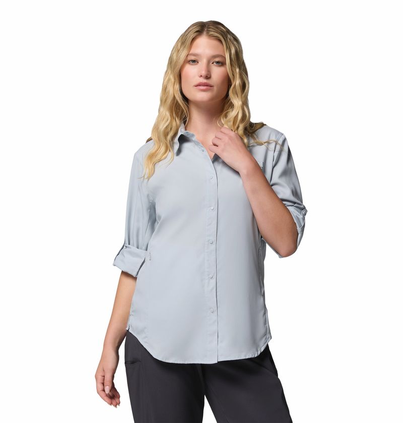 Blusa-Para-Mujer-Manga-Larga-PFG-Tamiami™-II-Gris-Vestuario