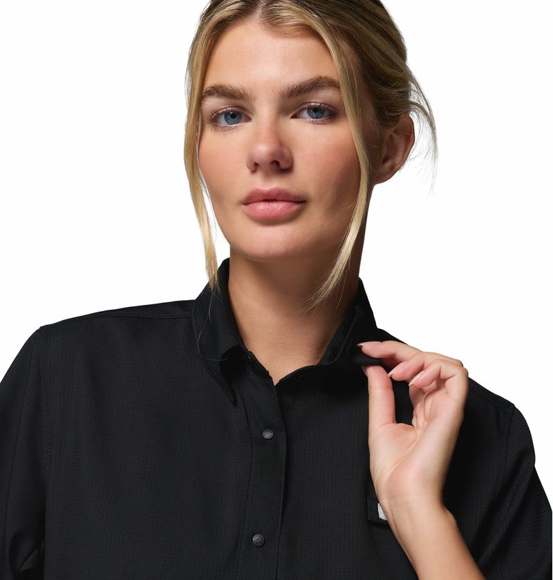 Blusa-Para-Mujer-Manga-Corta-PFG-Tamiami™-II-Negra-Vestuario