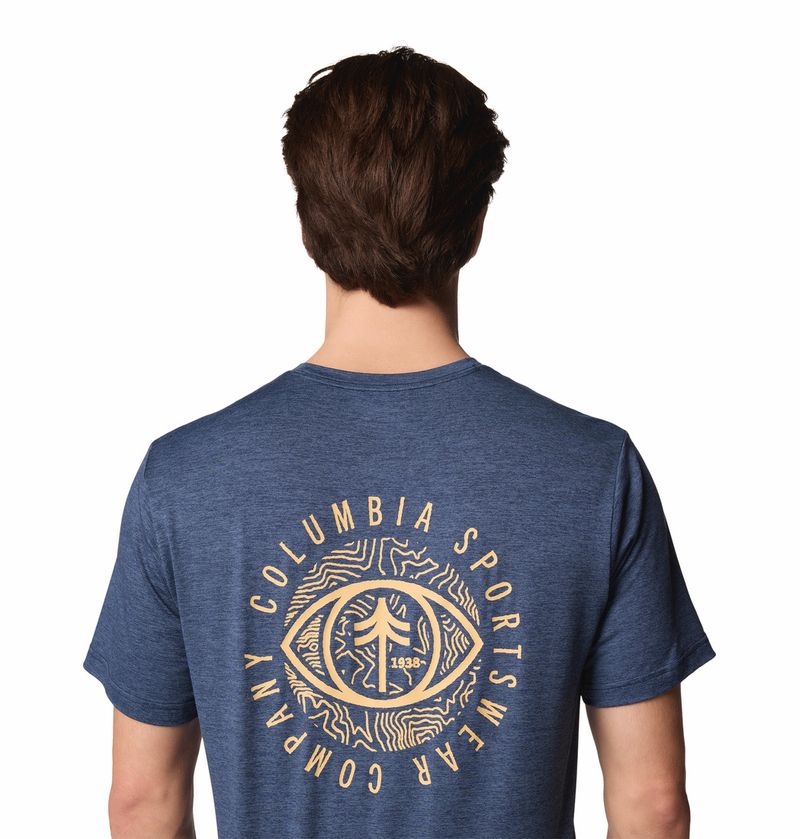 Polo-Para-Hombre-Manga-Corta-Kwick-Hike™-Azul-Columbia