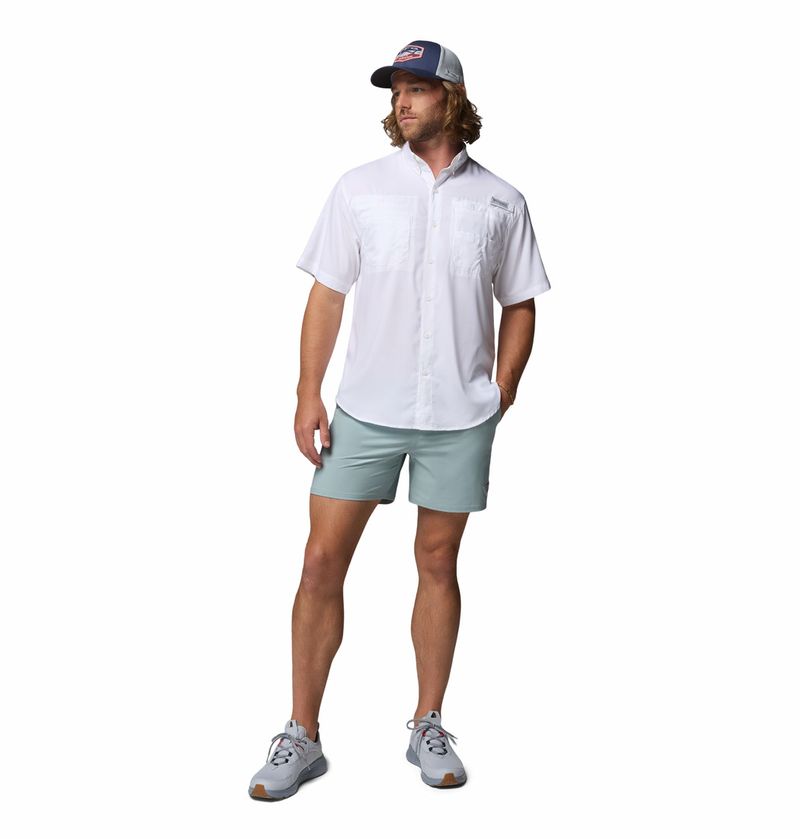 Camisa-Para-Hombre-Manga-Corta-PFG-Tamiami™-II-Blanca-Vestuario
