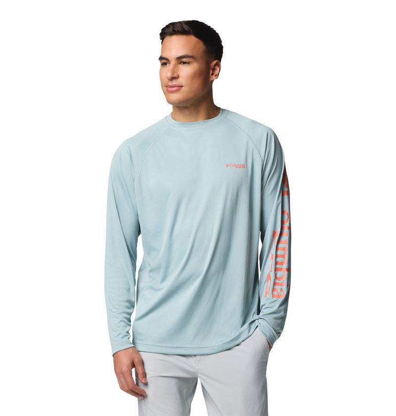 Polo-Para-Hombre-Manga-Larga-PFG-Terminal-Tackle™-Verde-Vestuario
