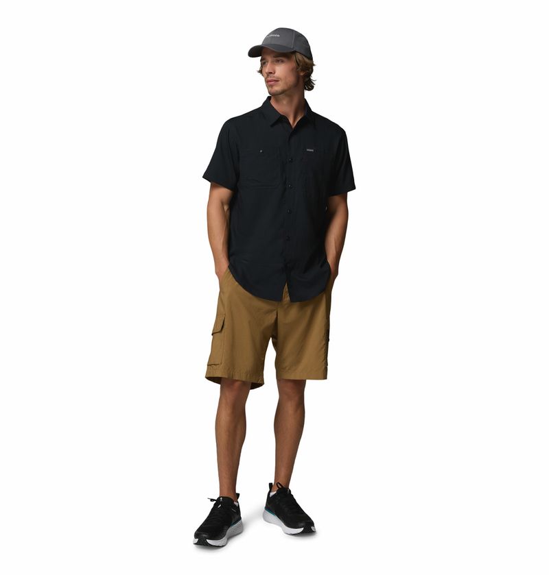 Camisa-Para-Hombre-Manga-Corta-Silver-Ridge™-Utility-Negro-Columbia