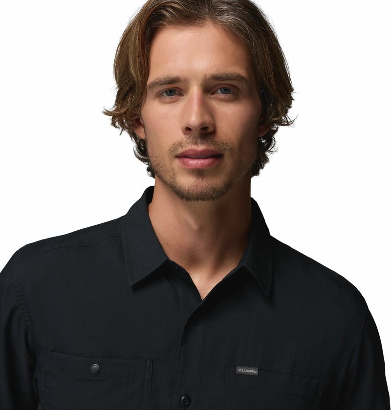 Camisa-Para-Hombre-Manga-Corta-Silver-Ridge™-Utility-Negro-Columbia