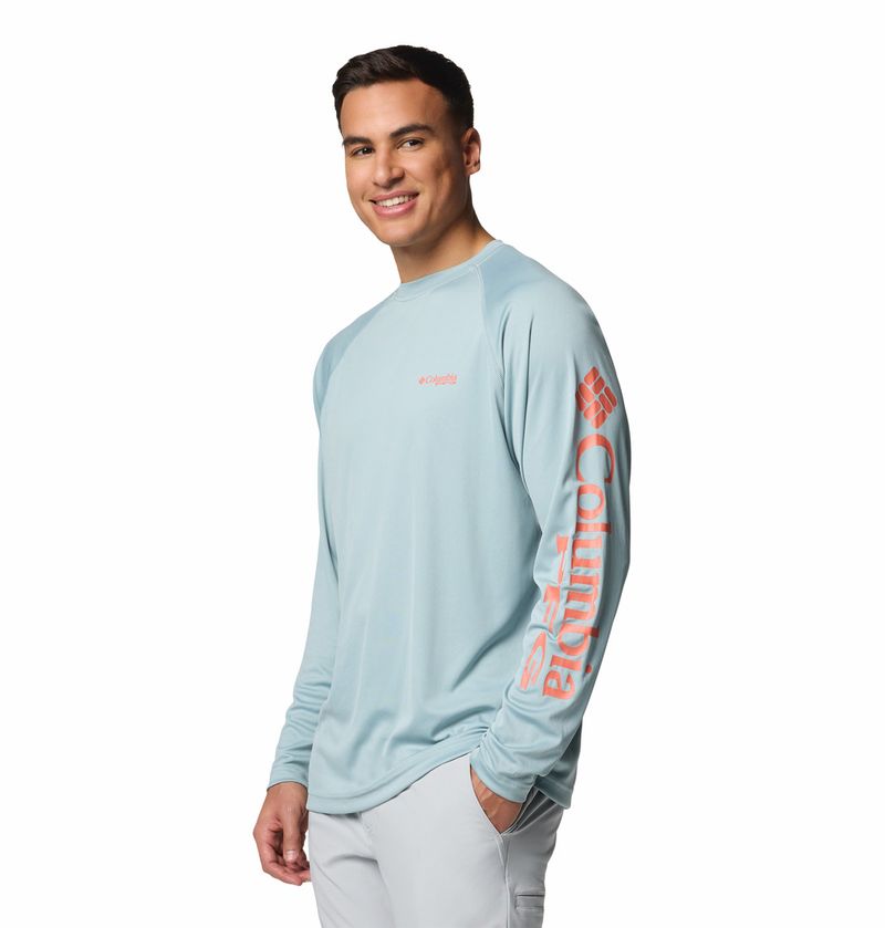 Polo-Para-Hombre-Manga-Larga-PFG-Terminal-Tackle™-Verde-Vestuario