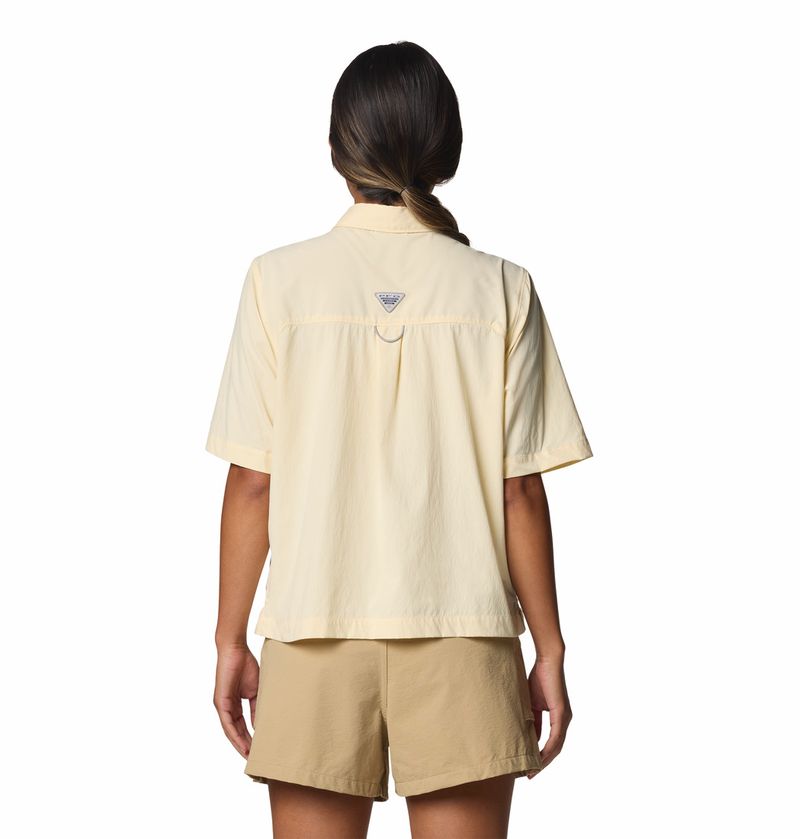 Blusa-Para-Mujer-Manga-Corta-PFG-Wild-Cast™-Amarilla-Columbia