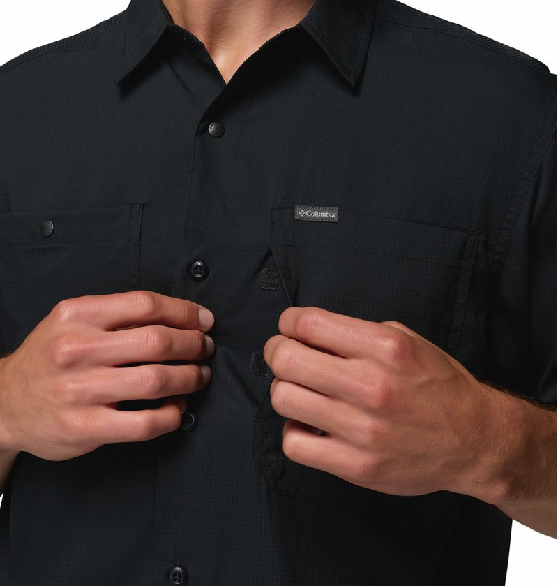 Camisa-Para-Hombre-Manga-Corta-Silver-Ridge™-Utility-Negro-Columbia