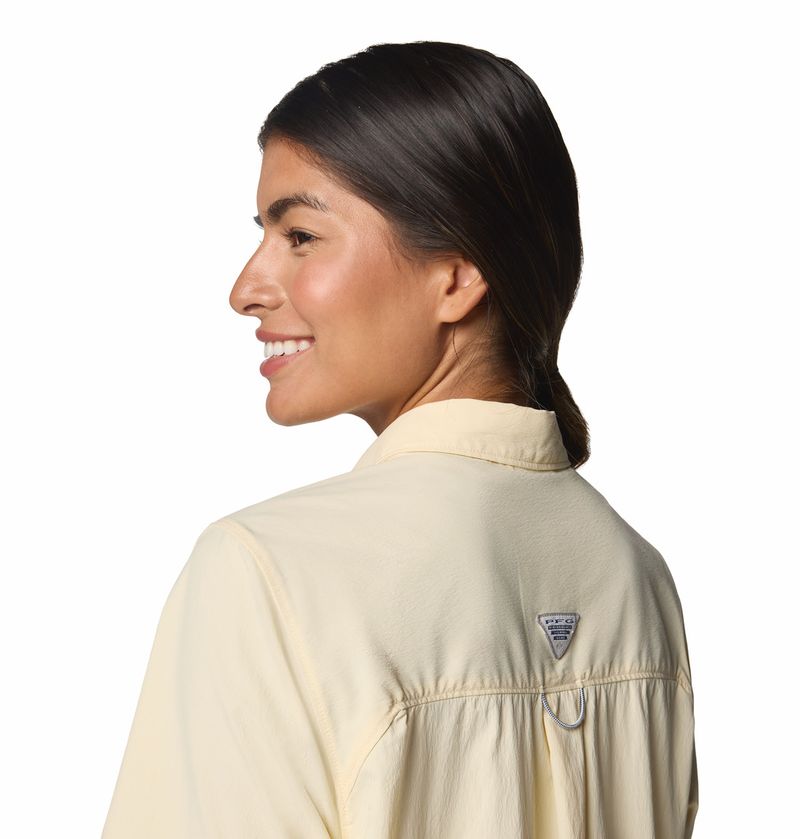 Blusa-Para-Mujer-Manga-Corta-PFG-Wild-Cast™-Amarilla-Columbia