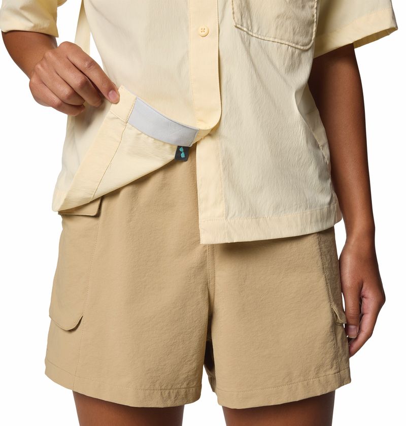 Blusa-Para-Mujer-Manga-Corta-PFG-Wild-Cast™-Amarilla-Columbia