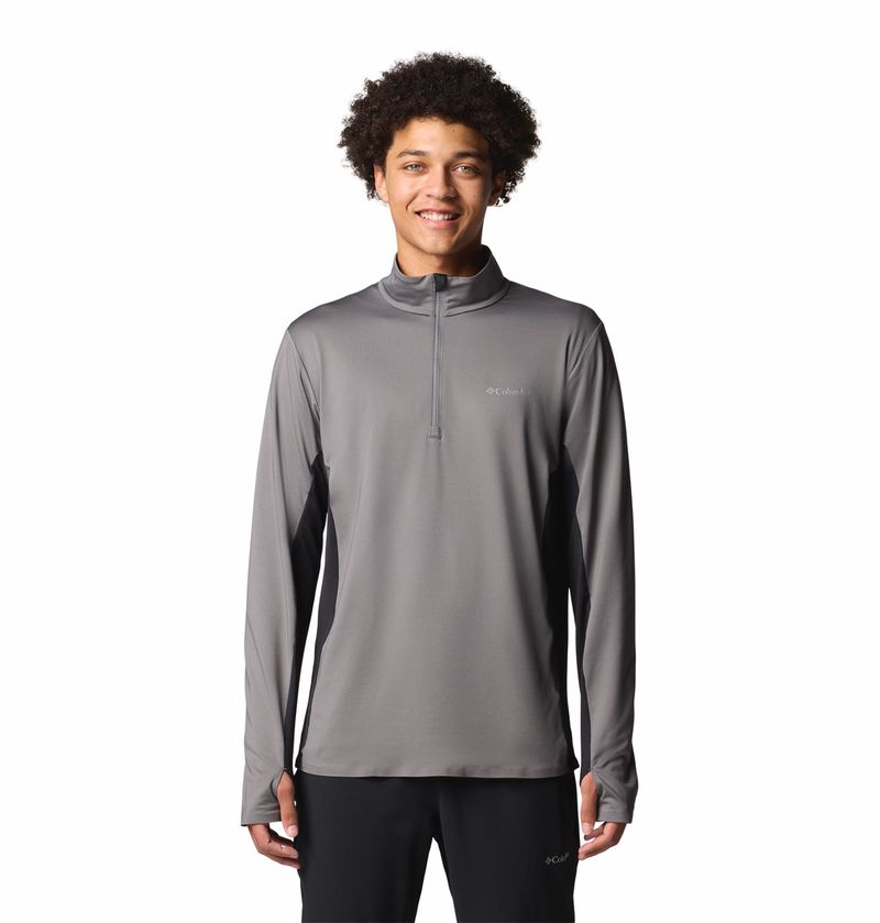 Casaca-Para-Hombre-1-2-Cierre-Three-Pitch™-Gris-Vestuario