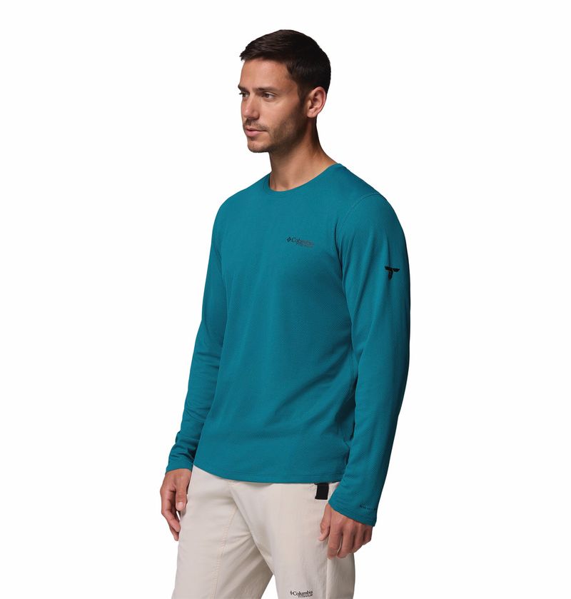 Polo-Para-Hombre-Manga-Larga-Summit-Valley™-Celeste-Vestuario