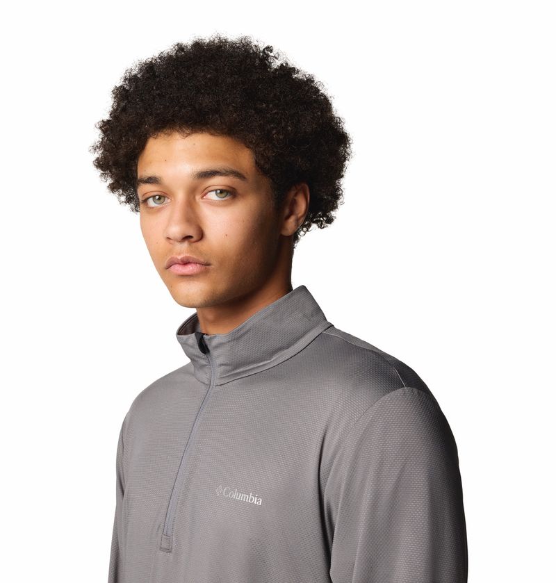 Casaca-Para-Hombre-1-2-Cierre-Three-Pitch™-Gris-Vestuario