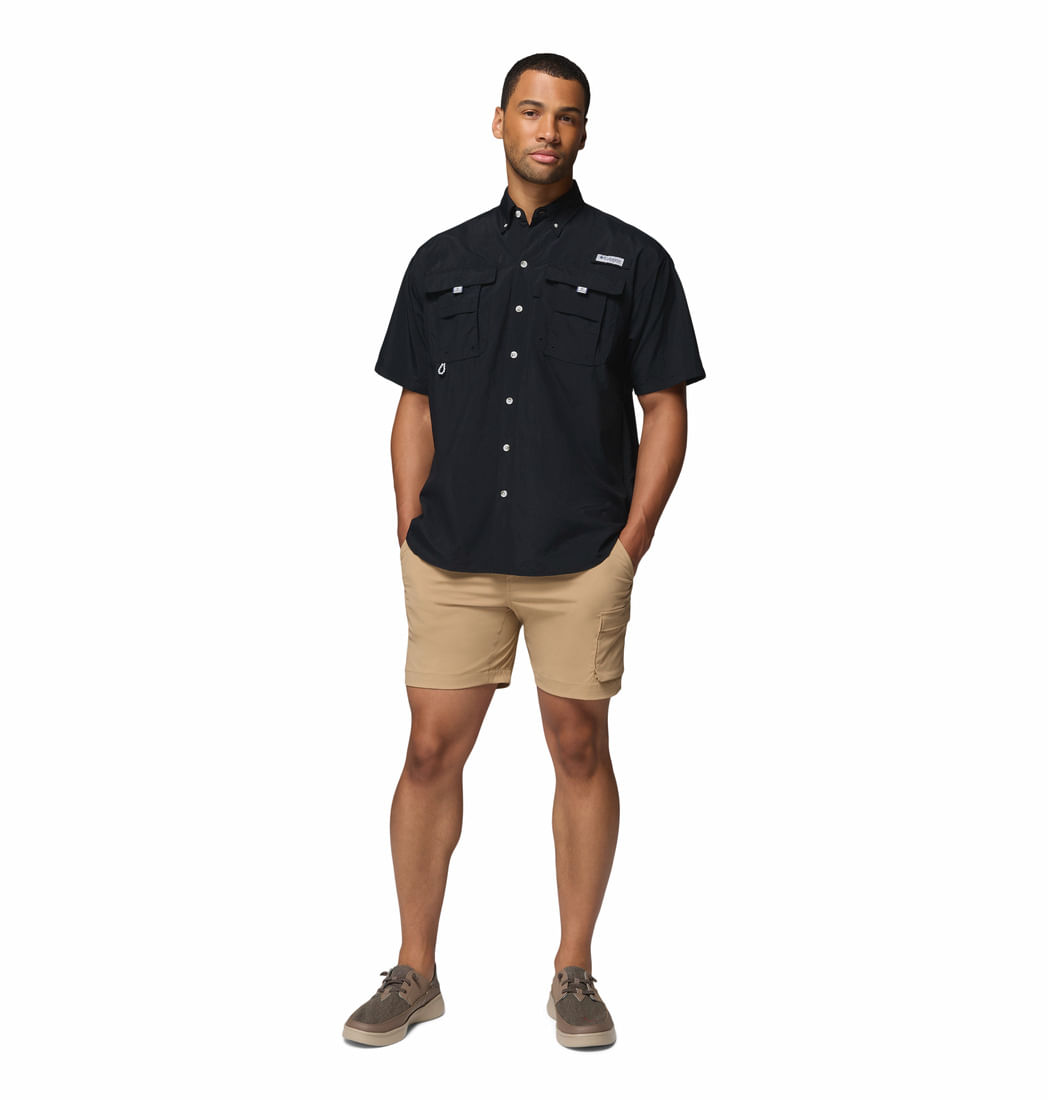 Camisa Para Hombre Manga Corta PFG Bahama™ II Negra Vestuario
