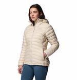Casaca-Para-Mujer-de-Plumas-Con-Capucha-Corelite™-Beige-Vestuario
