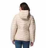 Casaca-Para-Mujer-de-Plumas-Con-Capucha-Corelite™-Beige-Vestuario