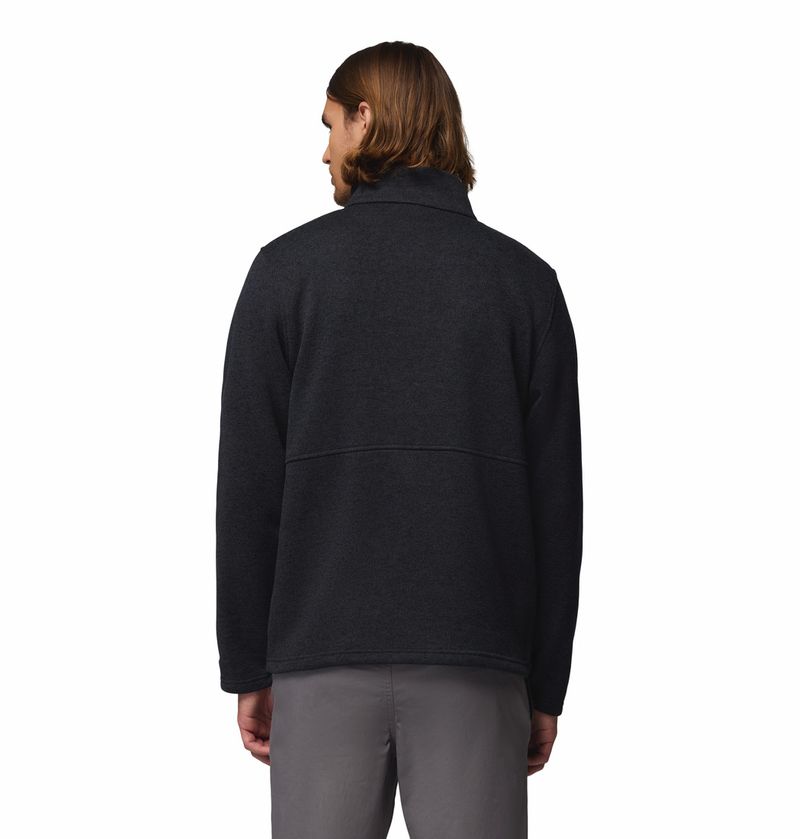 Casaca-Para-Hombre-Fleece-de-Cierre-Completo-Alto-Pass™-Negra-Vestuario