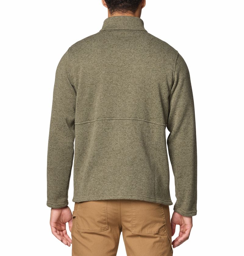 Casaca-Para-Hombre-Fleece-de-Cierre-Completo-Alto-Pass™-Verde-Vestuario