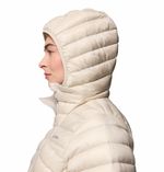 Casaca-Para-Mujer-de-Plumas-Con-Capucha-Corelite™-Beige-Vestuario