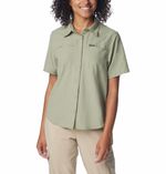 Blusa-Para-Mujer-Manga-Corta-Silver-Ridge™-3.0-Beige-Vestuario