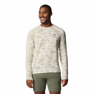 Polo Para Hombre Manga Larga PFG Uncharted™ Beige Vestuario