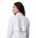 Blusa-Para-Mujer-Manga-Larga-PFG-Bahama™-Elite-Blanca-Vestuario