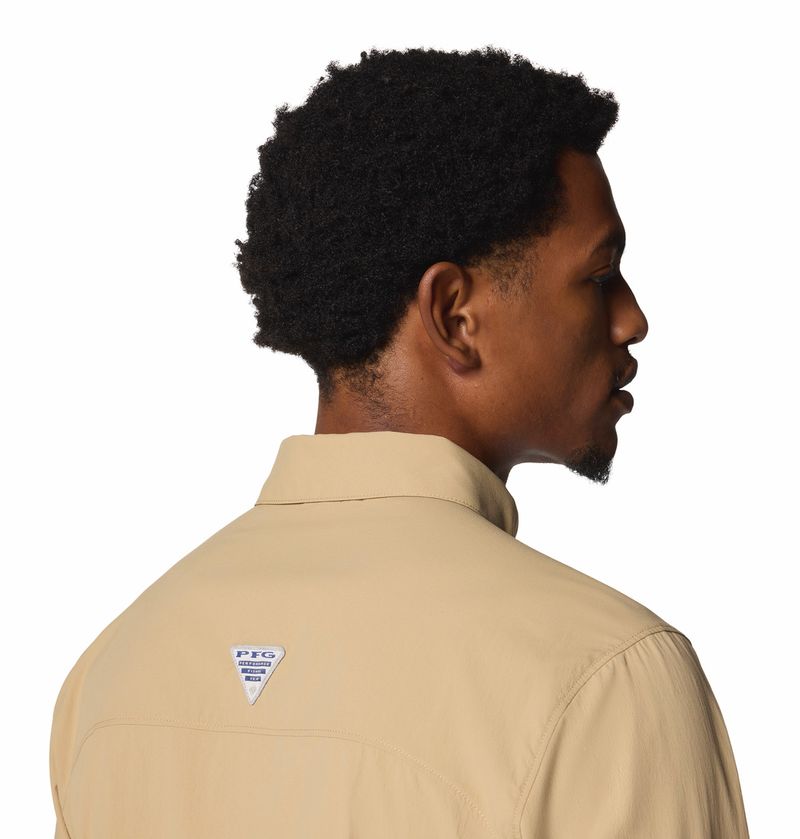 Camisa-Para-Hombre-Manga-Larga-PFG-Wild-Cast™-Mostaza-Vestuario