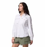 Blusa-Manga-Larga-PFG-Bahama™-Elite-Blanca-Para-Mujer