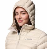 Casaca-Para-Mujer-de-Plumas-Con-Capucha-Corelite™-Beige-Vestuario