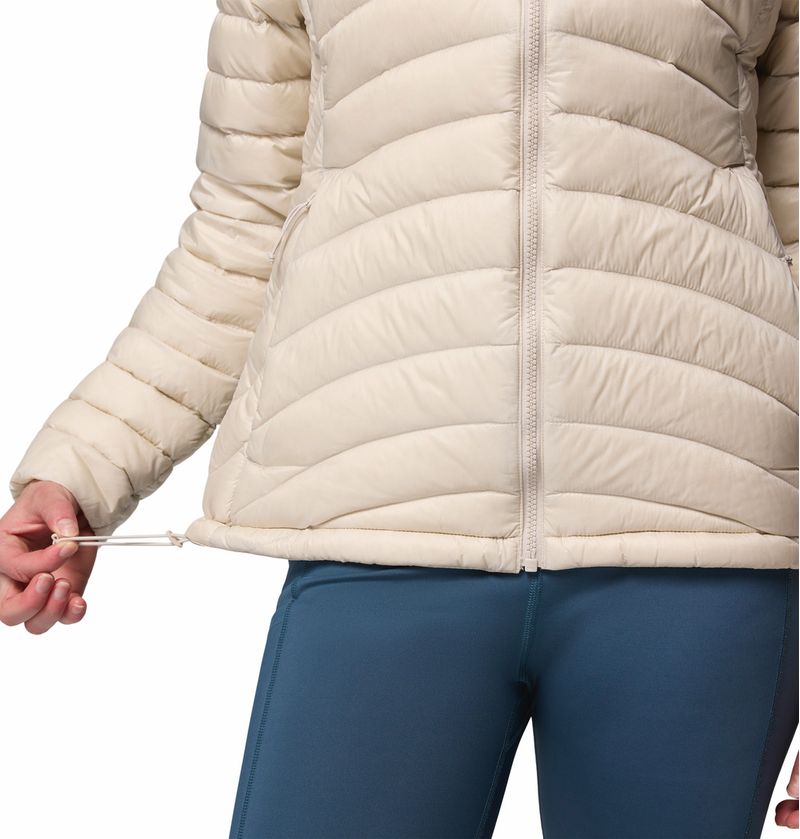 Casaca-Para-Mujer-de-Plumas-Con-Capucha-Corelite™-Beige-Vestuario